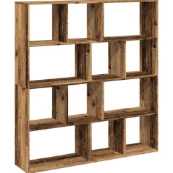 vidaXL bogskab 132x29x141,5 cm konstrueret træ gammelt trælook
