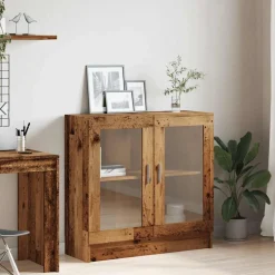 vidaXL bogskab 82,5x30,5x80 cm konstrueret træ antikt træ