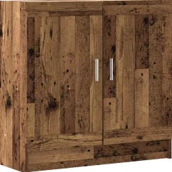 vidaXL bogskab 82,5x30,5x80 cm konstrueret træ antikt træ