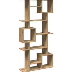 vidaXL bogskab 92x29x188 cm konstrueret træ egetræsfarve