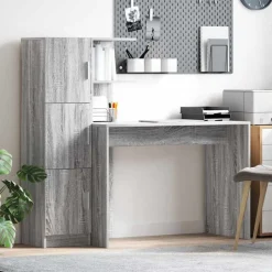 vidaXL Bord 2 pcs Grå Sonoma