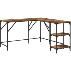 vidaXL Bord Gammelt træ 139 x 139 x 75 cm Konstrueret træ