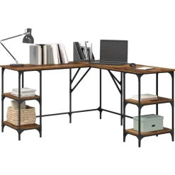 vidaXL Bord Gammelt træ 139 x 139 x 75 cm Konstrueret træ