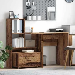 vidaXL Bord Gammelt træ 131,5 x 50 x 106,5 cm Konstrueret træ