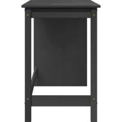 vidaXL Bord Grå 112 x 50 x 75 cm Massivt fyrretræ