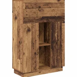 vidaXL Bord med dør Gammelt træ 71,5 x 31,5 x 106,5 cm Konstrueret træ