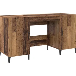 vidaXL Bord med dør Gammelt træ 140 x 50 x 75 cm Konstrueret træ