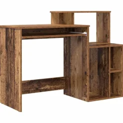 vidaXL Bord med hylde Gammelt træ 120,5 x 44 x 88,5 cm Konstrueret træ