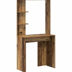 vidaXL Bord med hylde Gammelt træ 78,5 x 37 x 154,5 cm Konstrueret træ