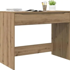 vidaXL Bord med skuffe Artisan Eg 100 x 50 x 78 cm Konstrueret træ