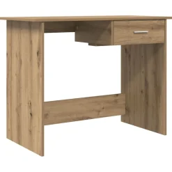 vidaXL Bord med skuffe Artisan Egetræ 100 x 50 x 76 cm Konstrueret træ
