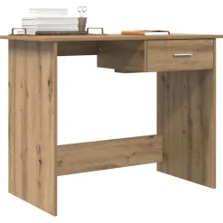 vidaXL Bord med skuffe Artisan Egetræ 100 x 50 x 76 cm Konstrueret træ