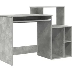 vidaXL Bord med skuffe Beton Grå 120,5 x 44 x 88,5 cm Konstrueret træ