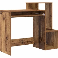 vidaXL Bord med skuffe Gammelt træ 106 x 41 x 88,5 cm Konstrueret træ