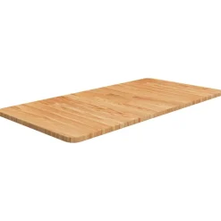 vidaXL bordplade til badeværelse 80x40x1,5 cm massivt træ lysebrun