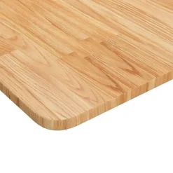 vidaXL bordplade til badeværelse 80x40x1,5 cm massivt træ lysebrun