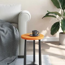 vidaXL bordplade Ø30x2,5 cm rund massivt fyrretræ gyldenbrun
