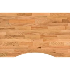 vidaXL bordplade 80x50x2,5 cm massivt egetræ rektangulær lysebrun