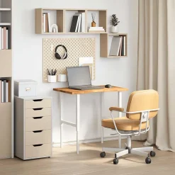 vidaXL bordplade 80x50x2,5 cm massivt egetræ rektangulær lysebrun