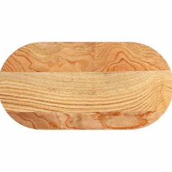 vidaXL bordplade 80x40x2 cm massivt egetræ oval lysebrun