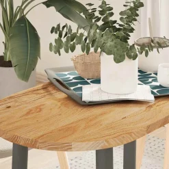 vidaXL bordplade 80x40x2 cm massivt egetræ oval lysebrun