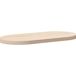 vidaXL bordplade 60x30x2,5 cm massivt fyrretræ ovalt