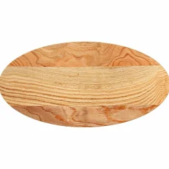 vidaXL bordplade 80x40x2 cm massivt egetræ oval lysebrun