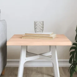 vidaXL bordplade 40x40x2 cm naturlig kant ubehandlet massivt egetræ