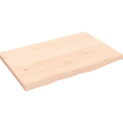 vidaXL bordplade 60x40x2 cm ubehandlet massivt egetræ