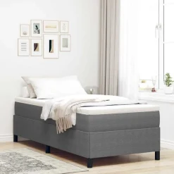 vidaXL Box spring seng Lysegrå 80 x 200 cm Velourstof