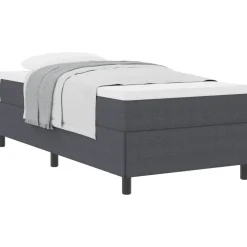 vidaXL Box spring seng Mørkegrå 80 x 200 cm Velourstof