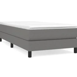 vidaXL Boxspring sengeramme Mørkegrå 80x200 cm Stof