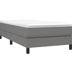 vidaXL Boxspring sengeramme Mørkegrå 80x200 cm Stof