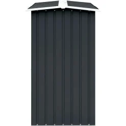 vidaXL brændeskur 330 x 92 x 153 cm galvaniseret stål antracitgrå