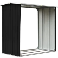 vidaXL brændeskur 172 x 91 x 154 cm galvaniseret stål antracitgrå