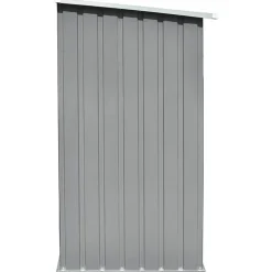 vidaXL brændeskur til haven galvaniseret stål 163 x 83 x 154 cm grå