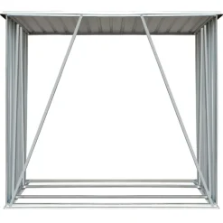 vidaXL brændeskur til haven 163x83x154 cm galvaniseret stål antracitgrå