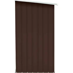 vidaXL brændeskur til haven 163x83x154 cm galvaniseret stål brun
