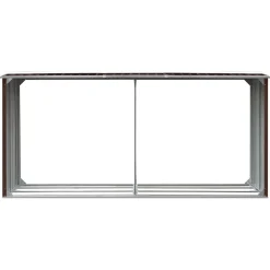 vidaXL brændeskur til haven 330 x 92 x 153 cm galvaniseret stål brun