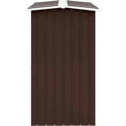vidaXL brændeskur til haven 330 x 92 x 153 cm galvaniseret stål brun