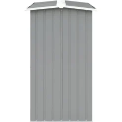 vidaXL brændeskur til haven galvaniseret stål 330 x 92 x 153 cm grå