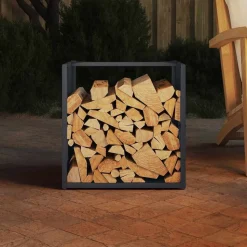 vidaXL brændestativ 40x40x40 cm koldvalset stål antracitgrå