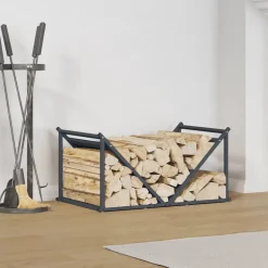 vidaXL brændestativ 70x43x34,5 cm koldvalset stål antracitgrå