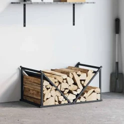 vidaXL brændestativ 70x43x34,5 cm koldvalset stål antracitgrå