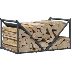 vidaXL brændestativ 70x43x34,5 cm koldvalset stål antracitgrå
