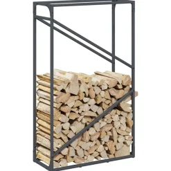 vidaXL brændestativ 60x25x100 cm koldvalset stål antracitgrå