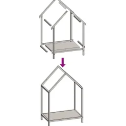 vidaXL brændestativ 40x25x60 cm koldvalset stål antracitgrå