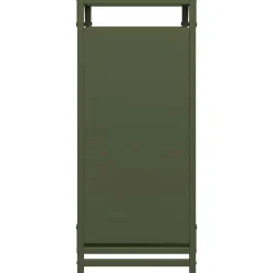vidaXL brændestativ 44x28x65 cm koldvalset stål olivengrøn