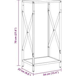 vidaXL brændestativ 34x25x70 cm koldvalset stål antracitgrå