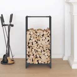 vidaXL brændestativ 40x30x80 cm koldvalset stål antracitgrå